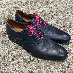 Aldo navy blue leather men’s oxfords sz 10
